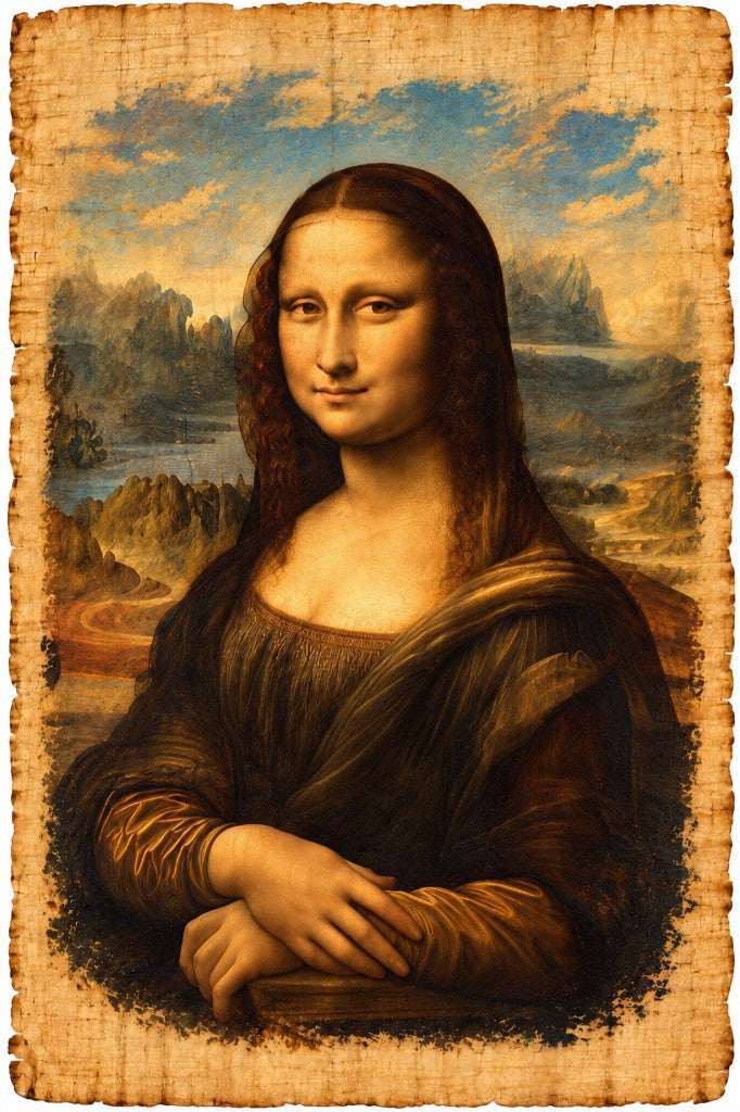 Mona Lisa on papyrus — editorial